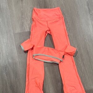 Tiger Friday disco Vibrant Coral Kids Leggings set